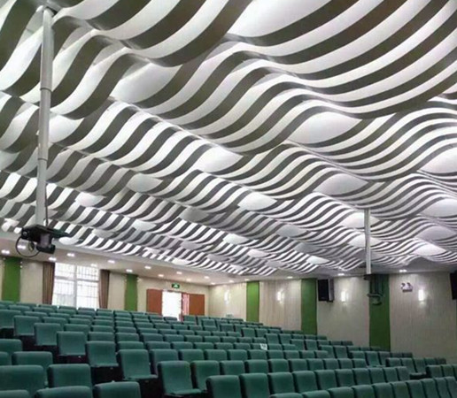 商場黑白鋁方通吊頂-鋁格柵條扣天花廠家