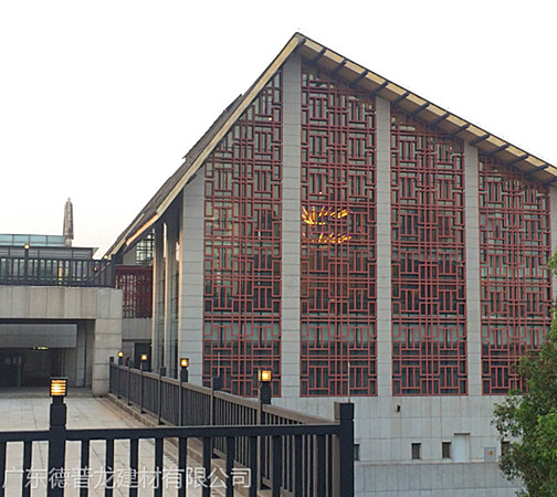 酒店大门铝窗花-仿古铝屏风-铝花格隔断