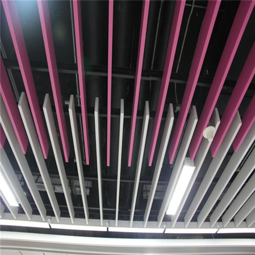走廊鋁方通吊頂-型材鋁方管-U形鋁格柵
