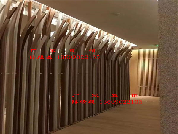 大堂弧形鋁方通天花 弧形鋁方通吊頂廠家