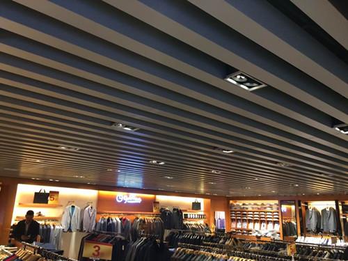 商场吊顶铝方通U型铝方通-木纹铝方通吊顶