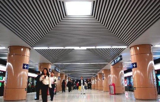 商场吊顶铝方通U型铝方通-木纹铝方通吊顶