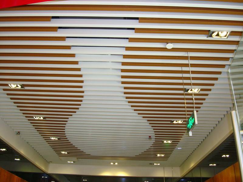 商场吊顶铝方通U型铝方通-木纹铝方通吊顶