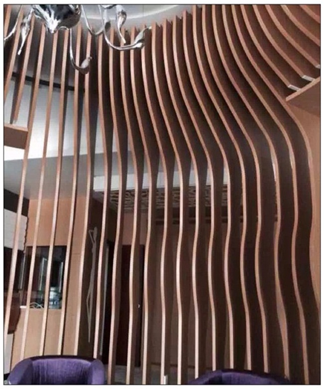 木紋鋁方通弧形造型吊頂天花