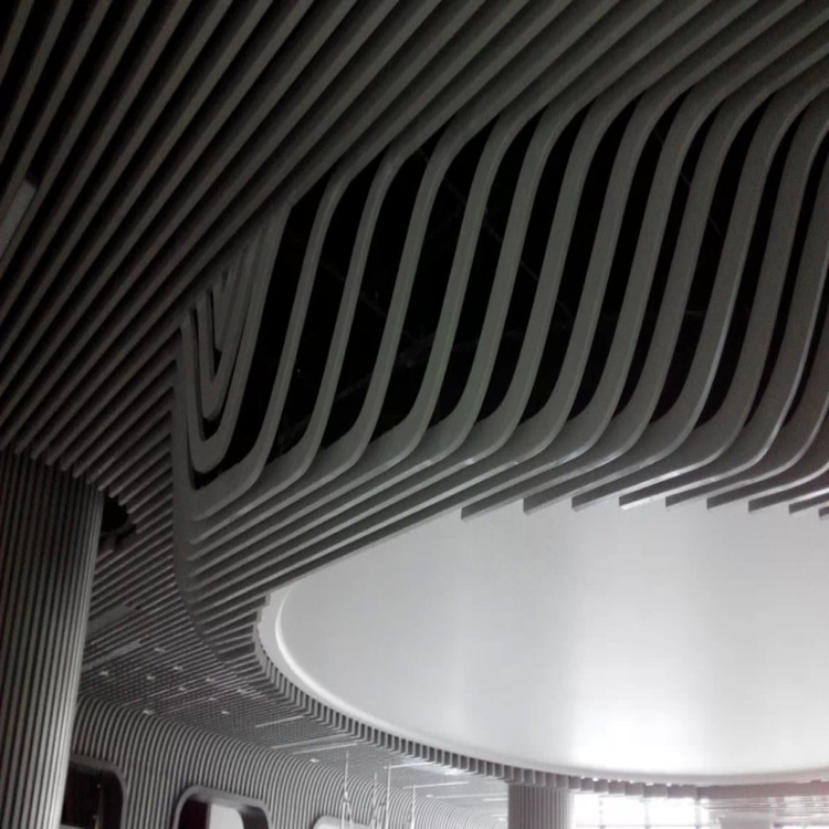 上海展厅天花吊顶定制异形铝方通