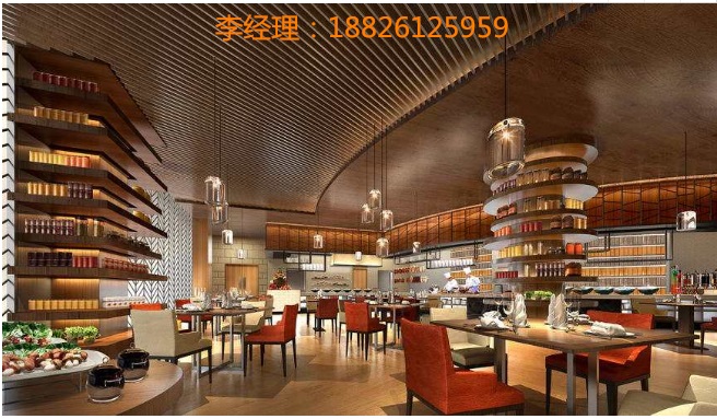 西餐厅铝方通吊顶-西餐厅铝方通