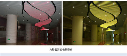 办公楼仿木纹型材铝方通-四方管铝格栅幕墙
