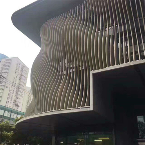 金逸影城门头铝方通吊顶-铝格栅天花幕墙