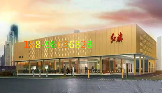 红旗汽车4s店门头金色蜂窝板