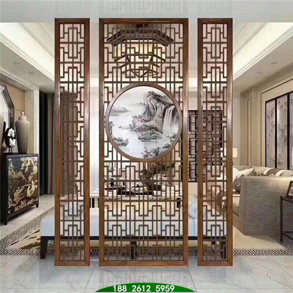 木纹铝雕屏风-中式铝雕屏风-仿古铝雕屏风