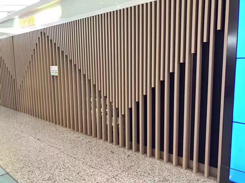 铝合金型材木纹方管幕墙定制生产大型厂家_铝方通-广