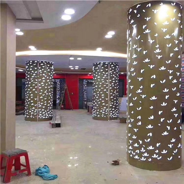 室外藝術包柱鋁單板-鏤空雕花包柱鋁單板生產廠家