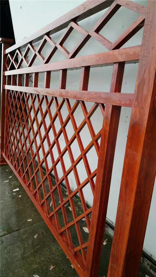复古街道仿木纹铝格子来图加工