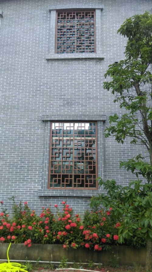 复古街道方管焊接铝挂落来图加工