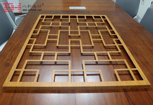 仿古乡镇冰裂纹铝花格窗来图加工