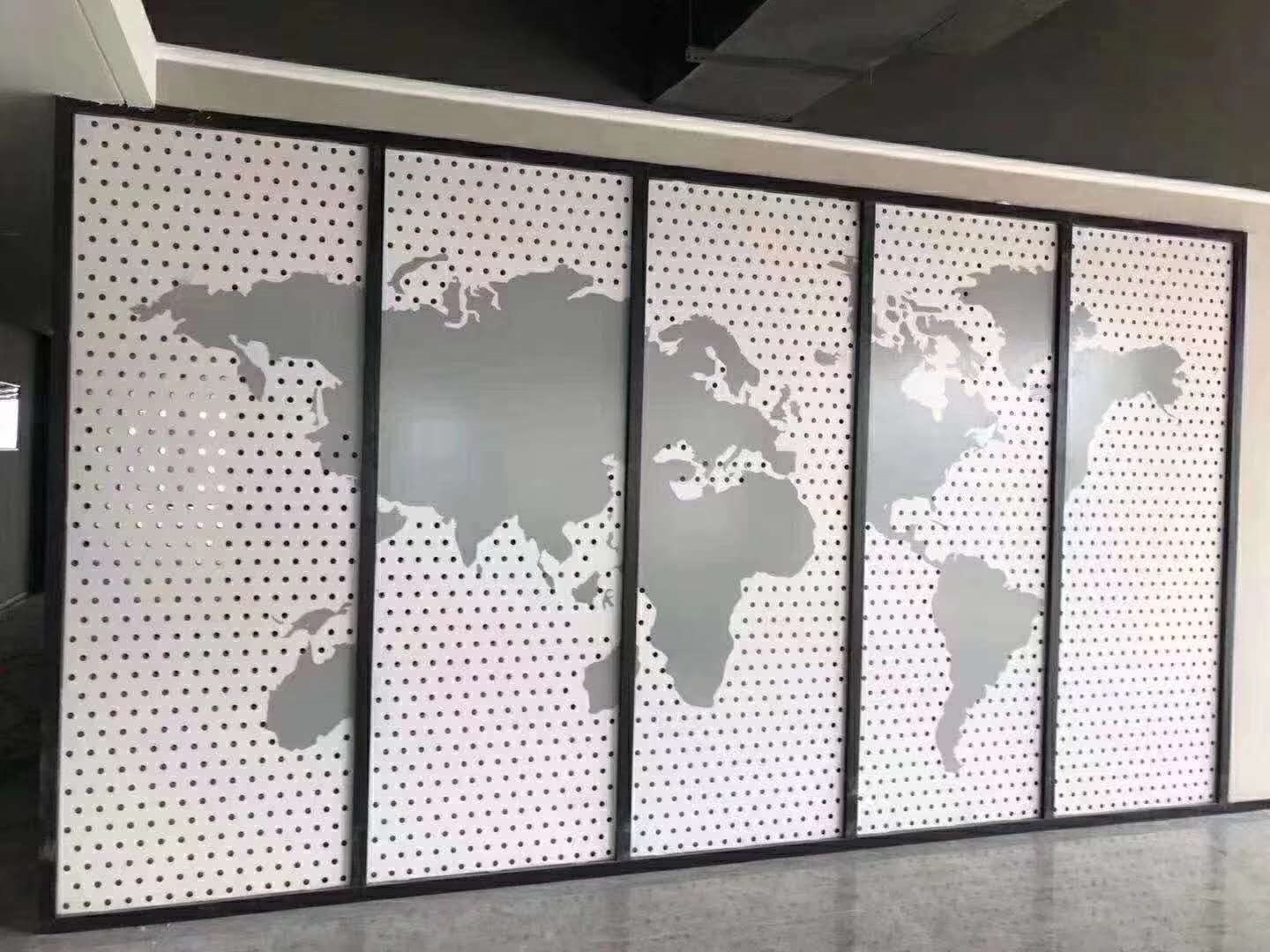 服装店室内墙铝单板造型艺术冲孔板