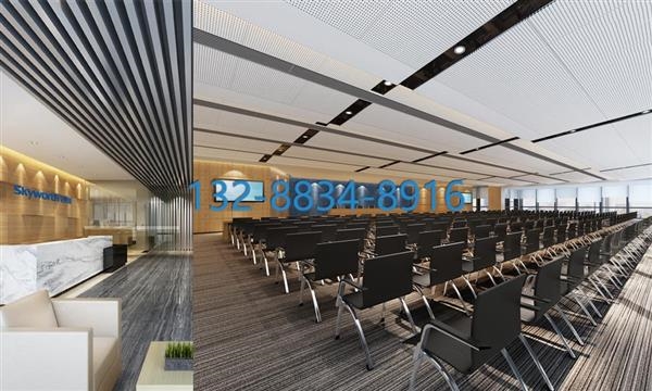 峥嵘大厦商务楼装修工程办公区装铝扣板