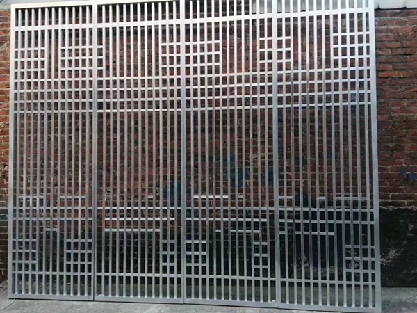 潮南外墙铝花格 木纹铝窗格款式定制