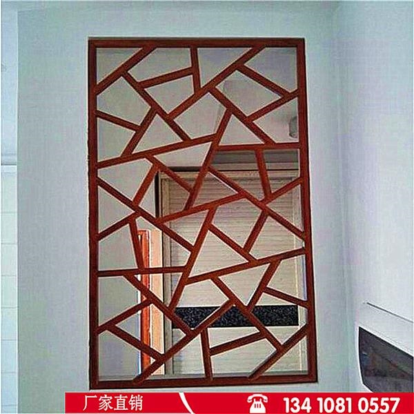 湖北荆州复古木纹铝窗花定制木纹铝窗花价廉物美定制