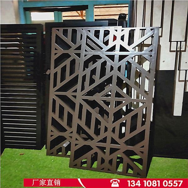 广东江门铝合金艺术焊接铝窗花木纹铝窗花图片