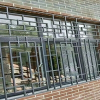 大东立面墙铝合金花格 木纹铝窗格款式定制